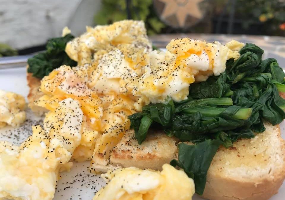Scrambled Eggs and Spinach