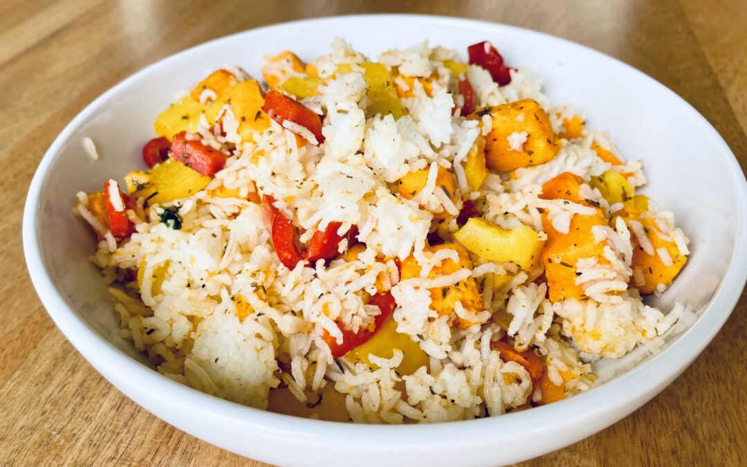 Spicy Rice and Roasted Veg